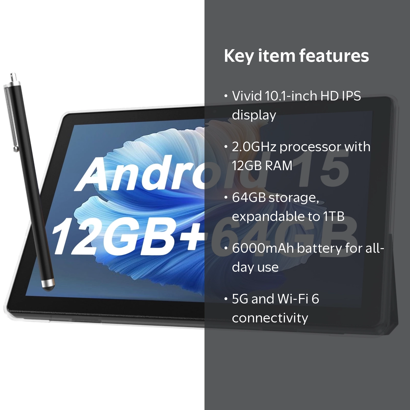 ZZB, 10 Inch Android Tablet, 1280*800 Full HD IPS, 5G WiFi-6