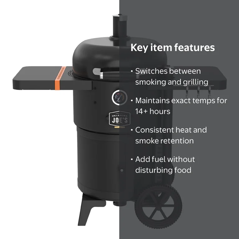 Oklahoma Joe's, Bronco Drum Smoker and Grill, Black - Walmart.com