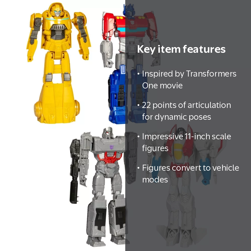 Transformers, Action Figure, 4pk, 11-inch converting robots