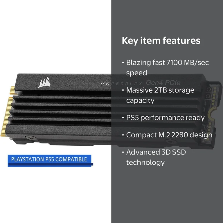 Corsair MP600 PRO LPX M.2 2280 2TB PCI-Express 4.0 x4, NVMe 1.4 3D