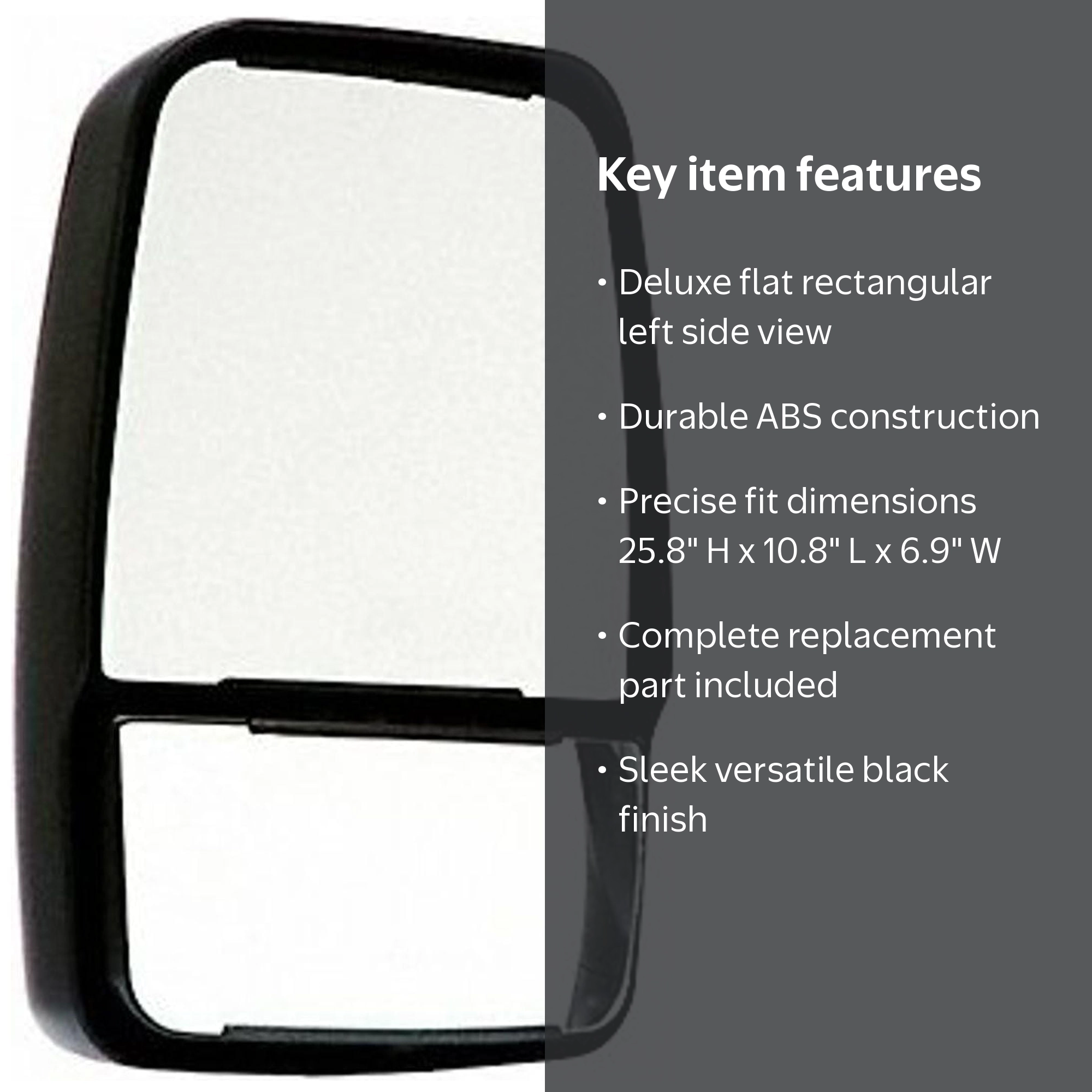 Velvac Deluxe Left Side Mirror 714579 - Walmart.com