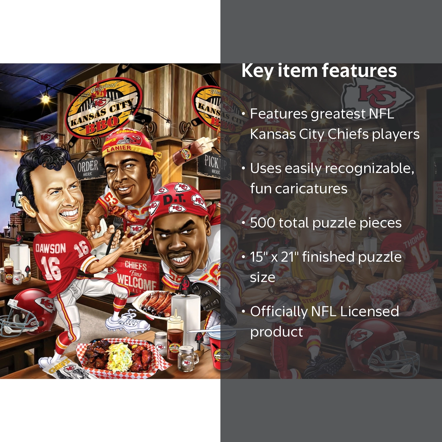 MasterPieces 500pc NFL Kansas City Chiefs All-Time Greats Jigsaw