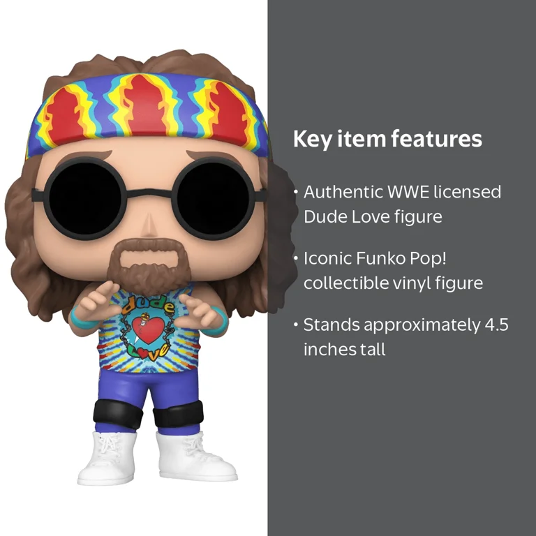Funko, WWE Dude Love Vinyl Figure, Pop Vinyl Figure, Standard