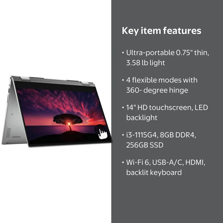 Dell Inspiron 14 5000 2-in-1 Laptop, 14