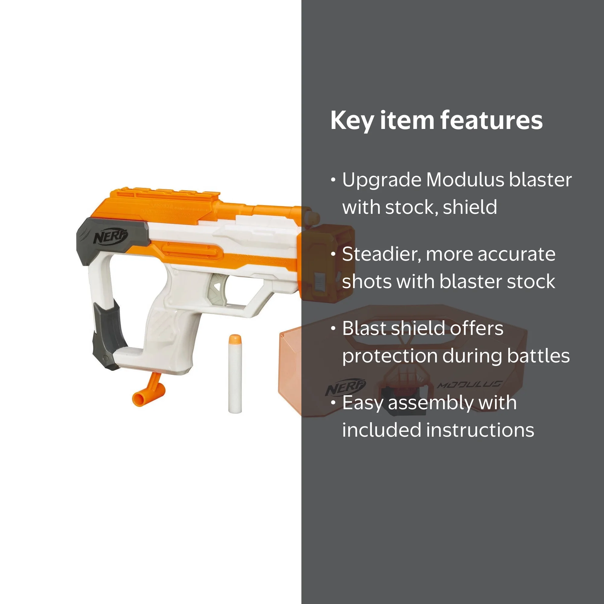 Nerf Modulus Strike and Defend Upgrade Kit with Refill Darts for