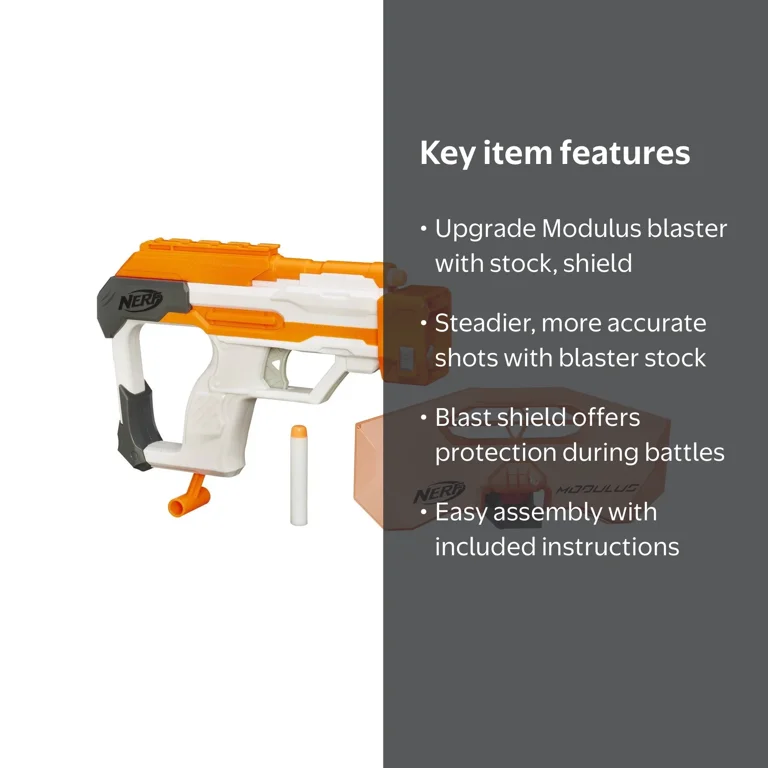 Nerf Modulus Strike and Defend Upgrade Kit with Refill Darts for