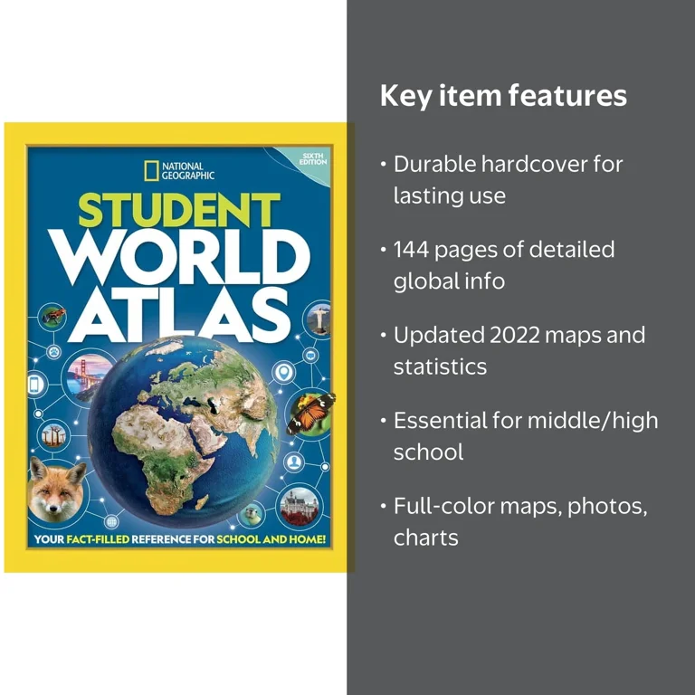 Ngk Atlases National Geographic Student World Atlas, (Hardcover