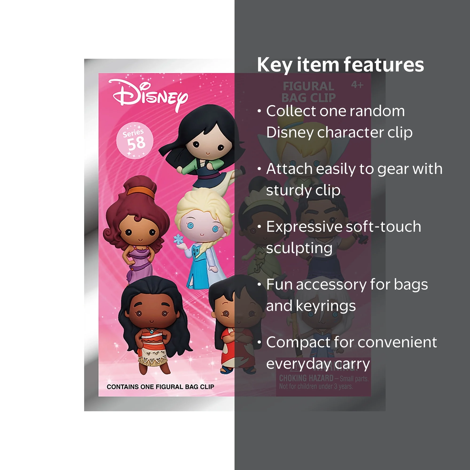 Disney Girl Power 3D Foam Bag Clip Blind Bag - Walmart.com