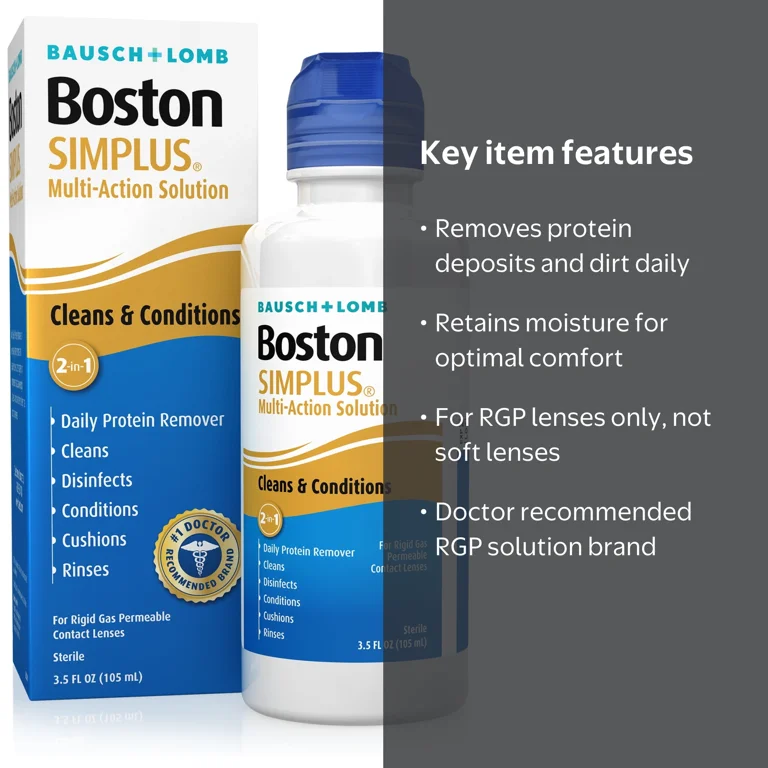 Boston SIMPLUS Multi-Action Contact Lens Saline Solution and
