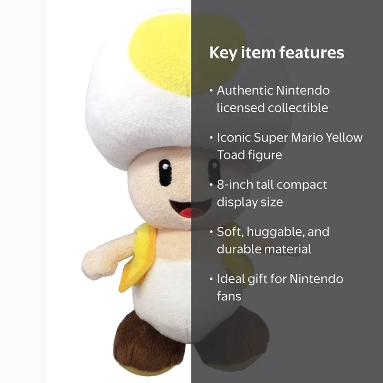 SUPER MARIO - PELUCHE DE TOAD BLEU (20 CM