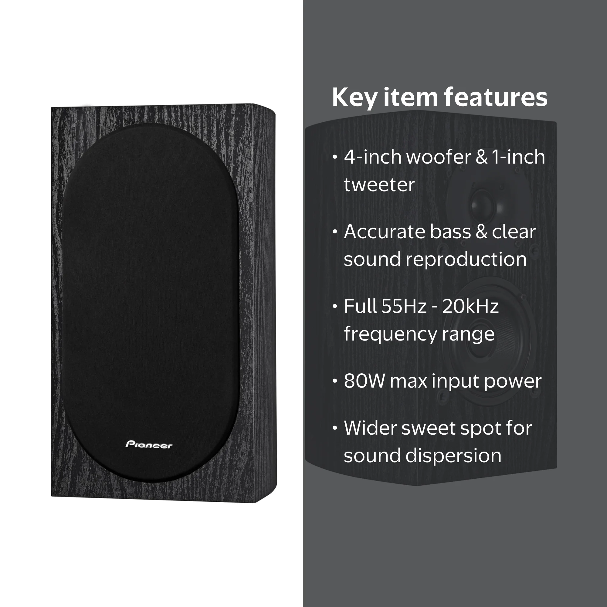 Pioneer SP-BS22-LR Andrew Jones Designed Bookshelf Speakers - Pair