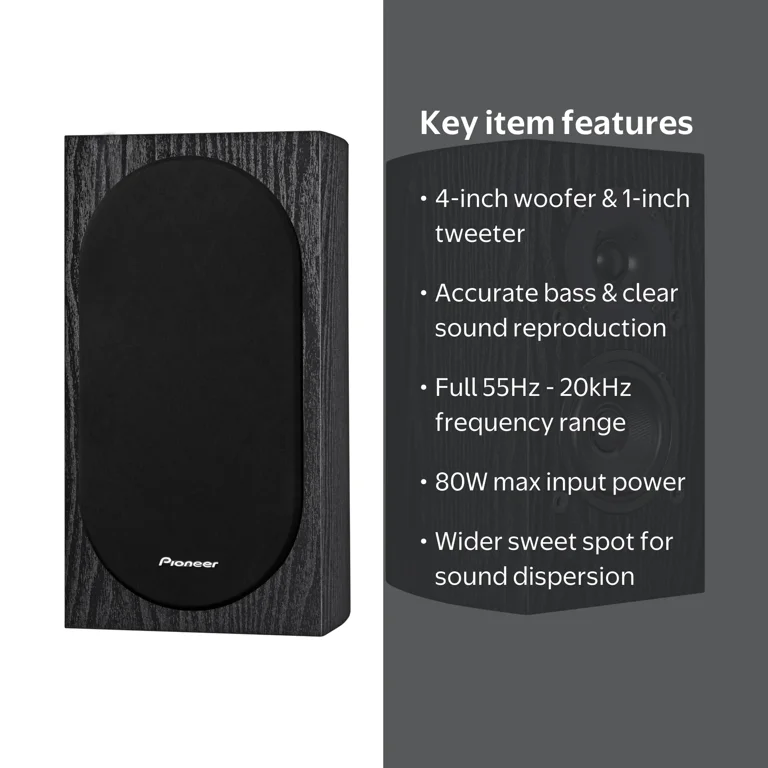 Pioneer SP-BS22-LR Andrew Jones Designed Bookshelf Speakers - Pair