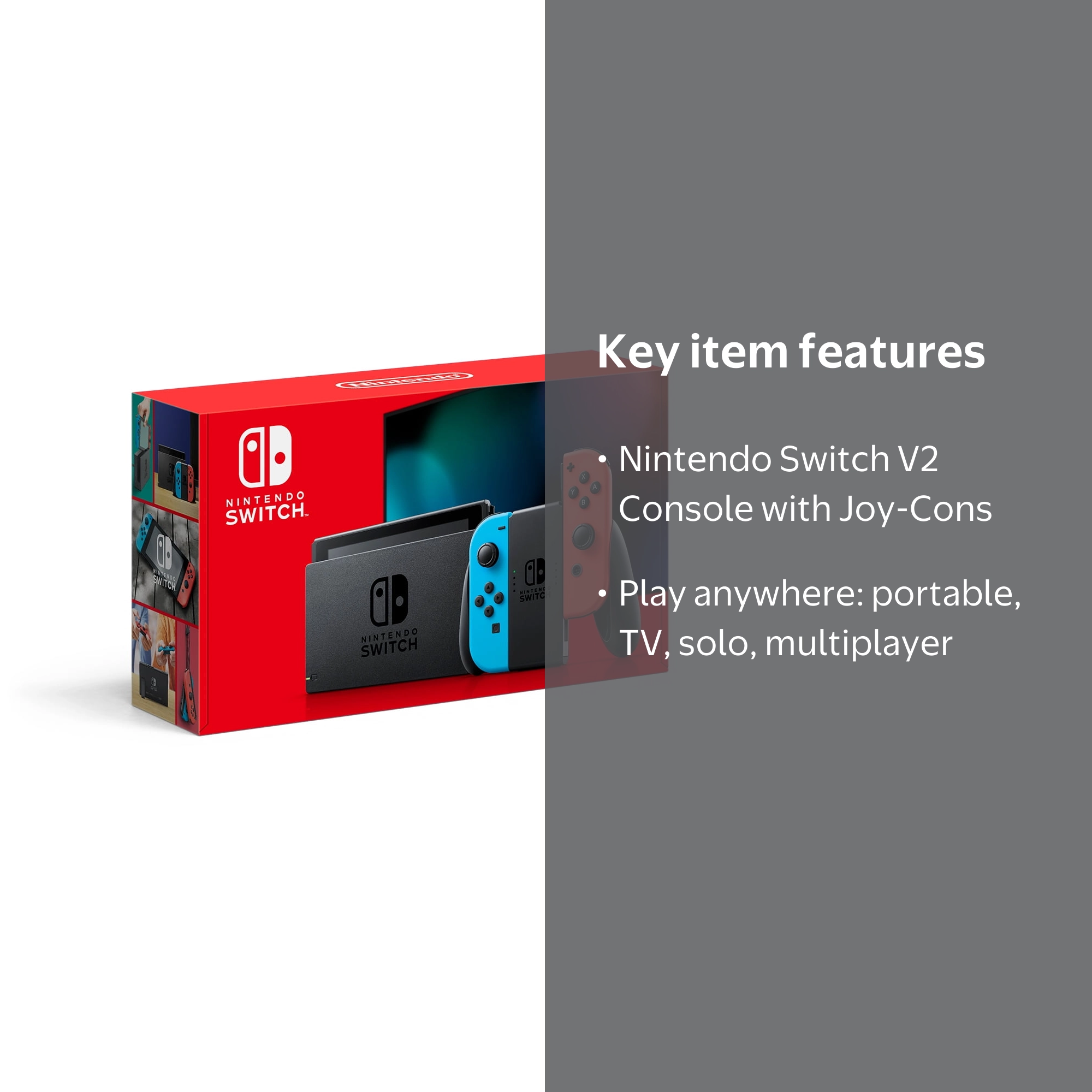 任天堂Switch Nintendo Switch 32GB Handheld Console - Neon Red/Neon Blue for