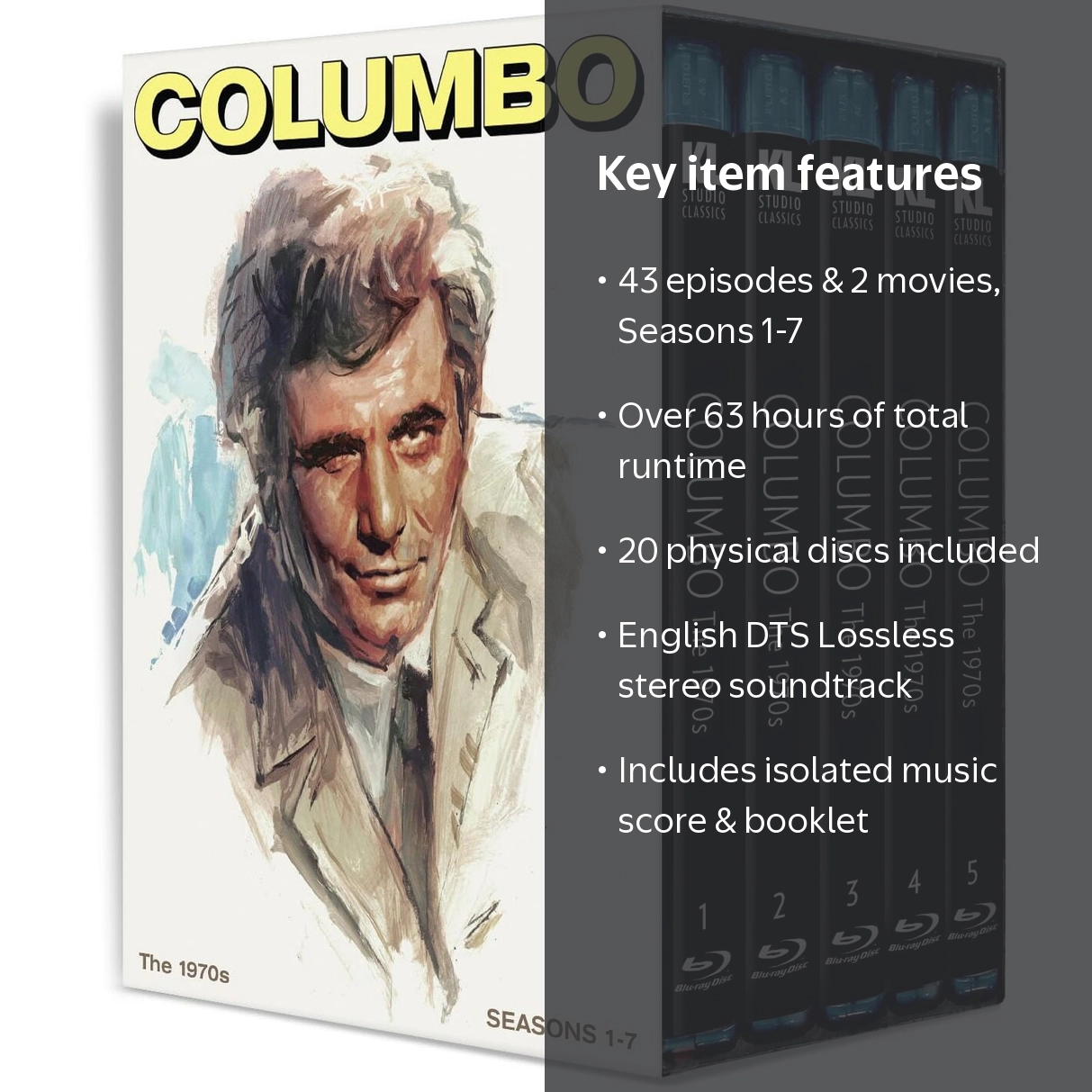 KL Studio Classics, Columbo TV Series, Seasons 1-7 DVD set, 20