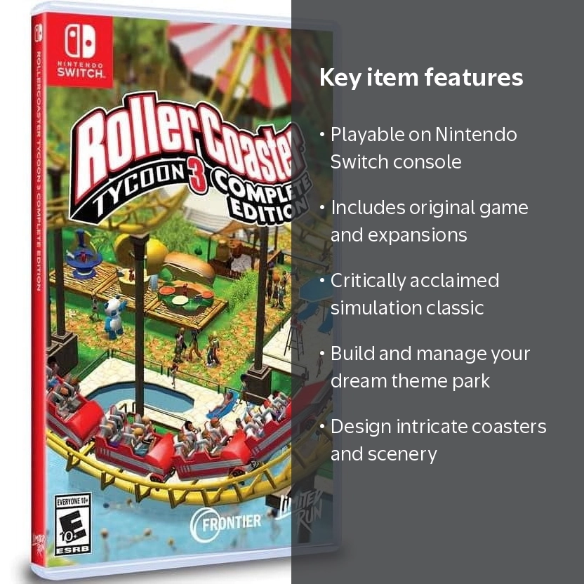 RollerCoaster Tycoon 3 Complete Edition for Nintendo Switch