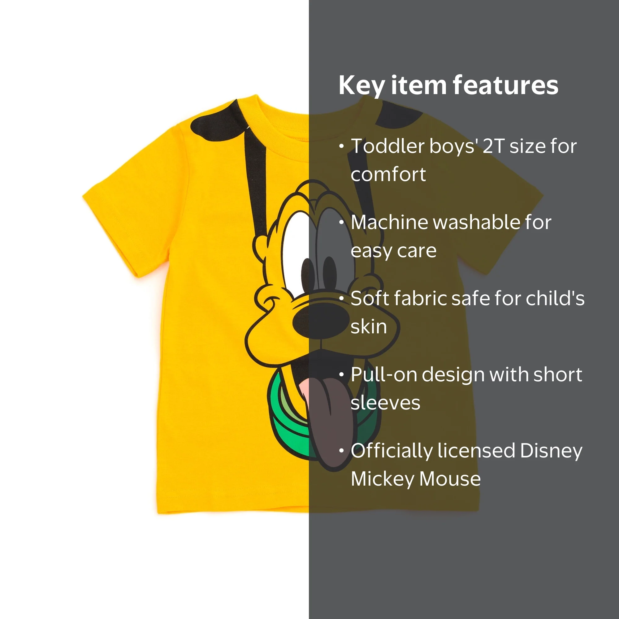 Disney Mickey Mouse Toddler Boys T-Shirt, Short Sleeve Graphic Tee