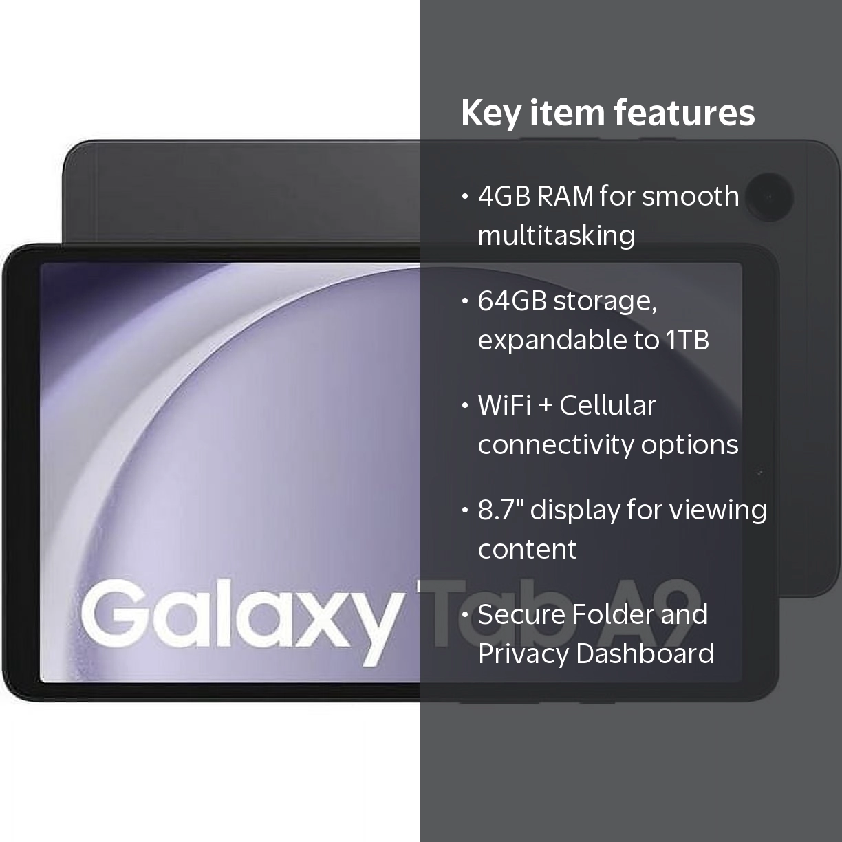 Samsung Galaxy Tab A9 8.7” inch WiFi + Cellular ( Makes Call – GSM
