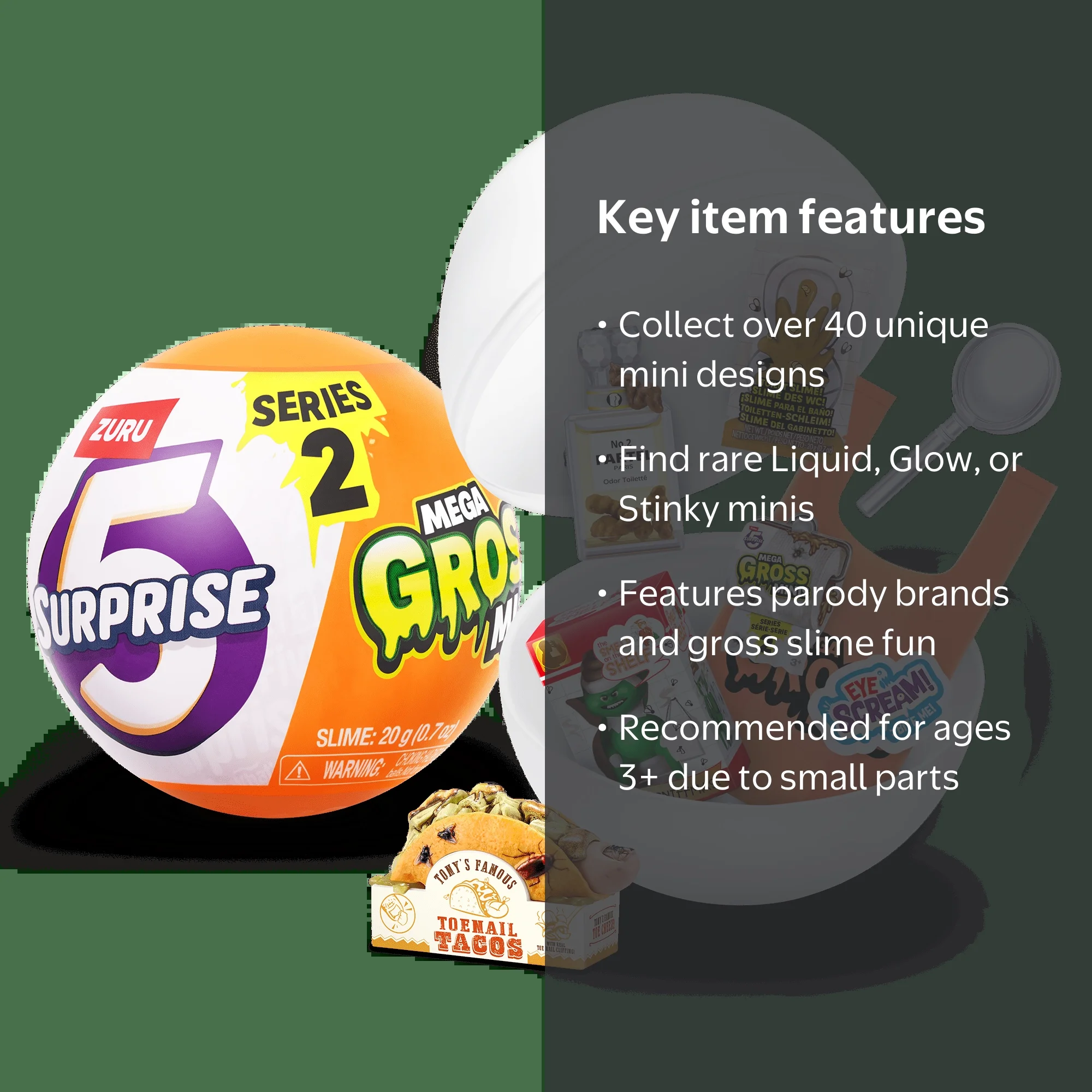 5 Surprise Mega Gross Minis Series 2 by ZURU, Novelty Unbox