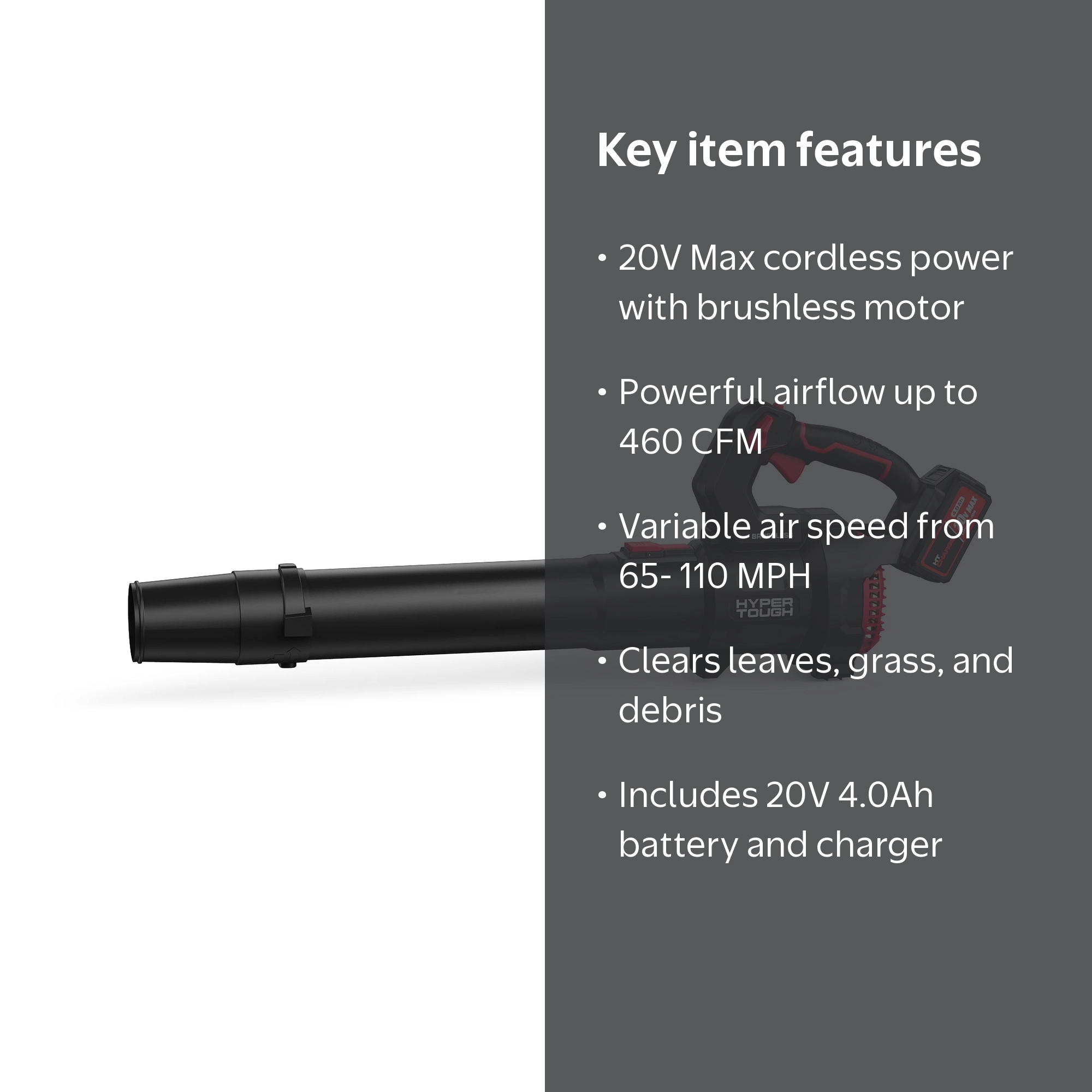 Hyper Tough 20V 460-cfm Blower, HY5601050516008 - Walmart.com