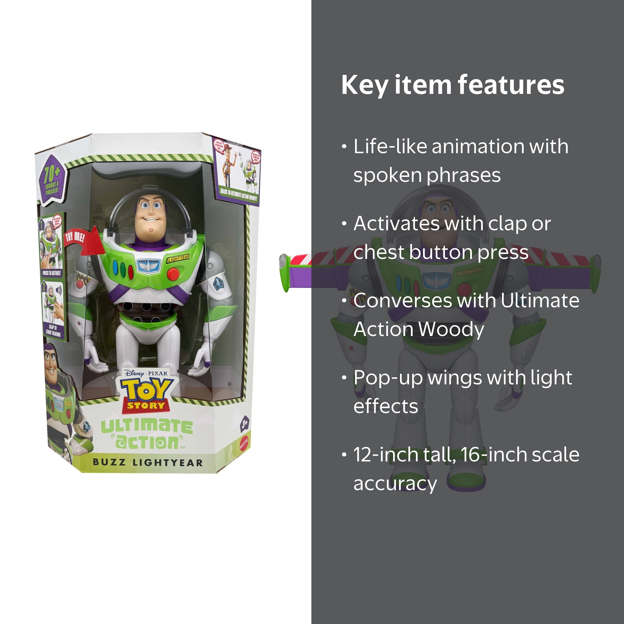 Disney and Pixar Toy Story 5 Ultimate Action Buzz Lightyear Figure
