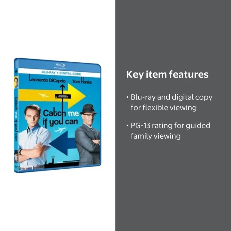 Catch Me If You Can (Blu-ray + Digital Copy) - Walmart.com