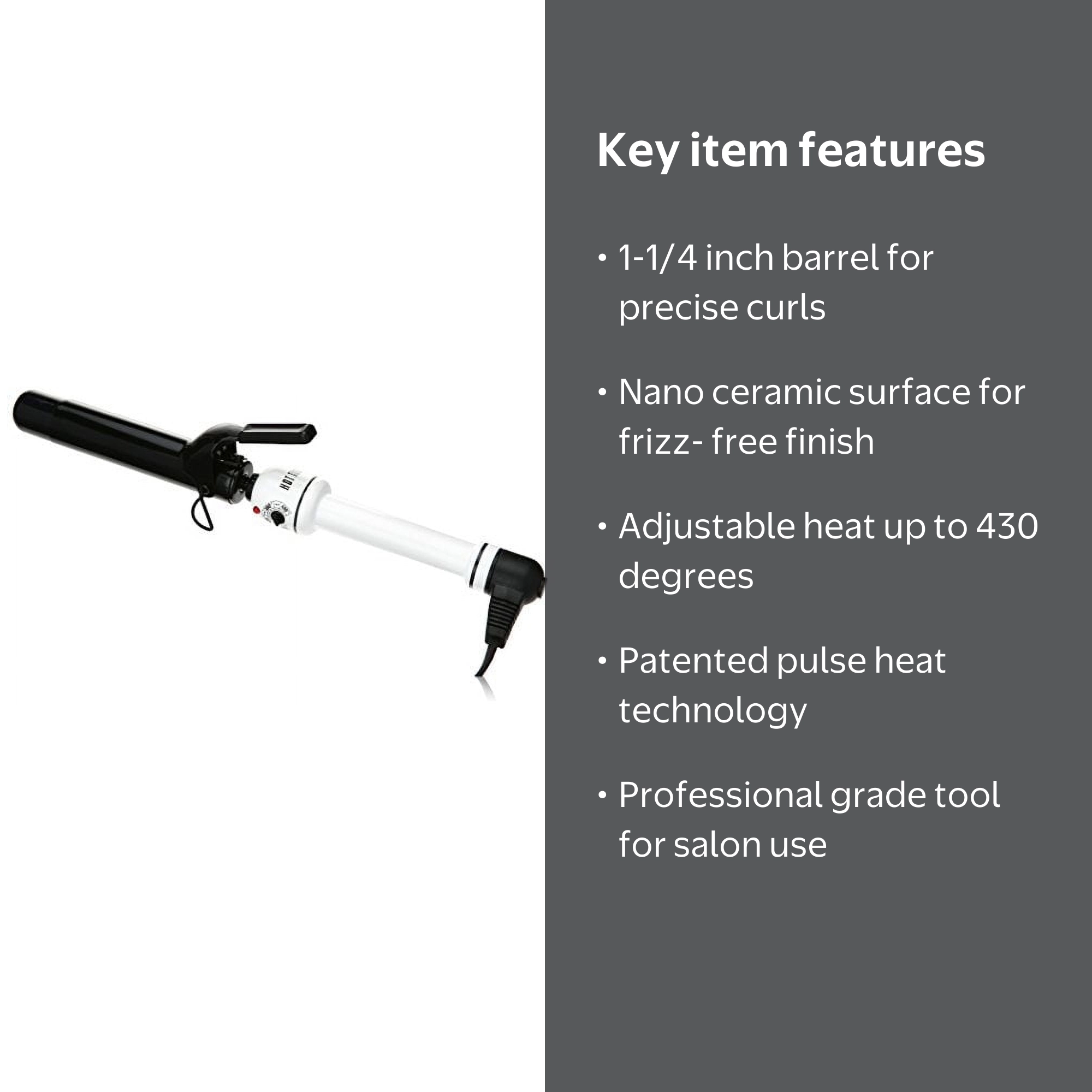 Hot Tools, Nano Ceramic Curling Iron, 1-1/4 inch, styling tool