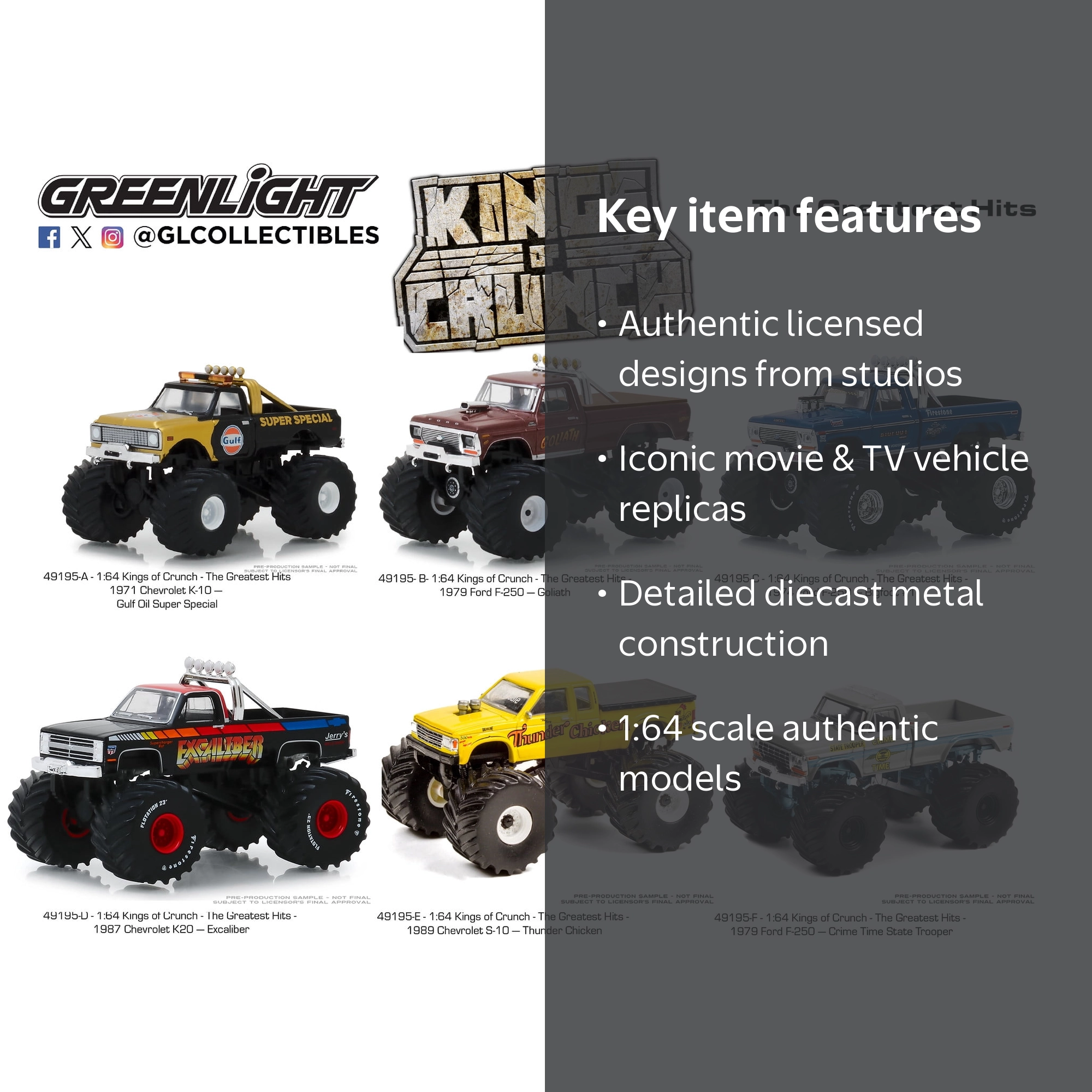 GreenLight Collectibles Kings of Crunch Series 11 1:64 Diecast
