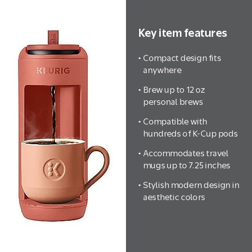 Keurig K-Mini コーヒーメーカー レッド Keurig, Coffee Maker, Gray, Travel Mug Friendly, 12 oz - Walmart.com