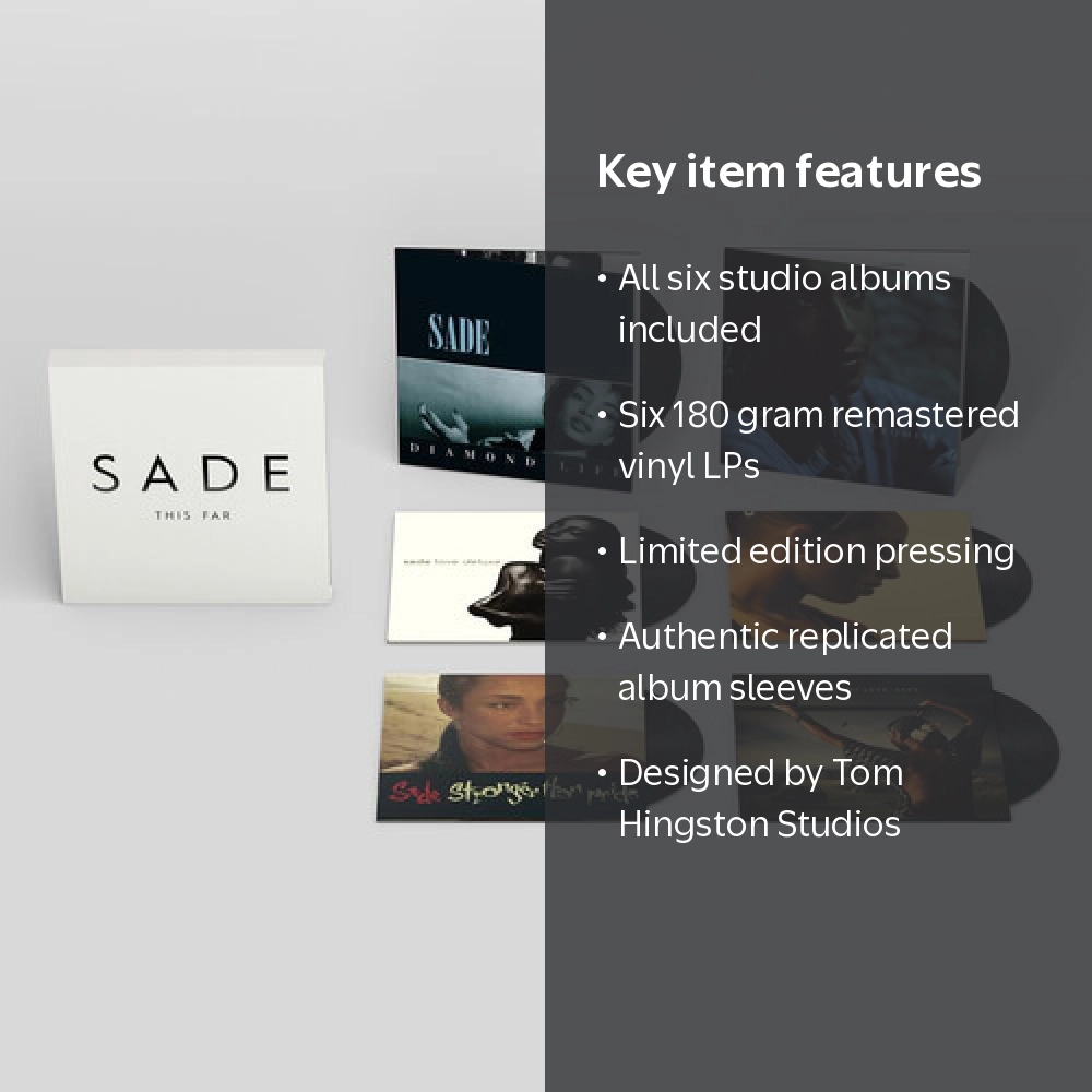 Sony Music, Vinyl Record, Sade This Far, 6LP Remastered Box Set