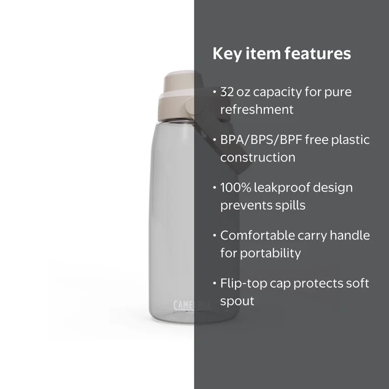 CamelBak Thrive Chug 32oz Clear Water Bottle Leakproof Hydration