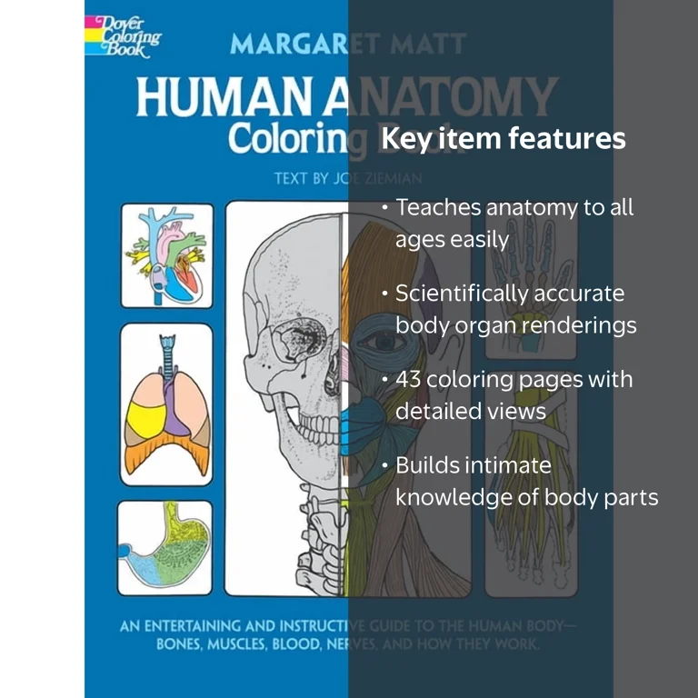 Dover Science for Kid's Coloring Books, Human Anatomy Coloring