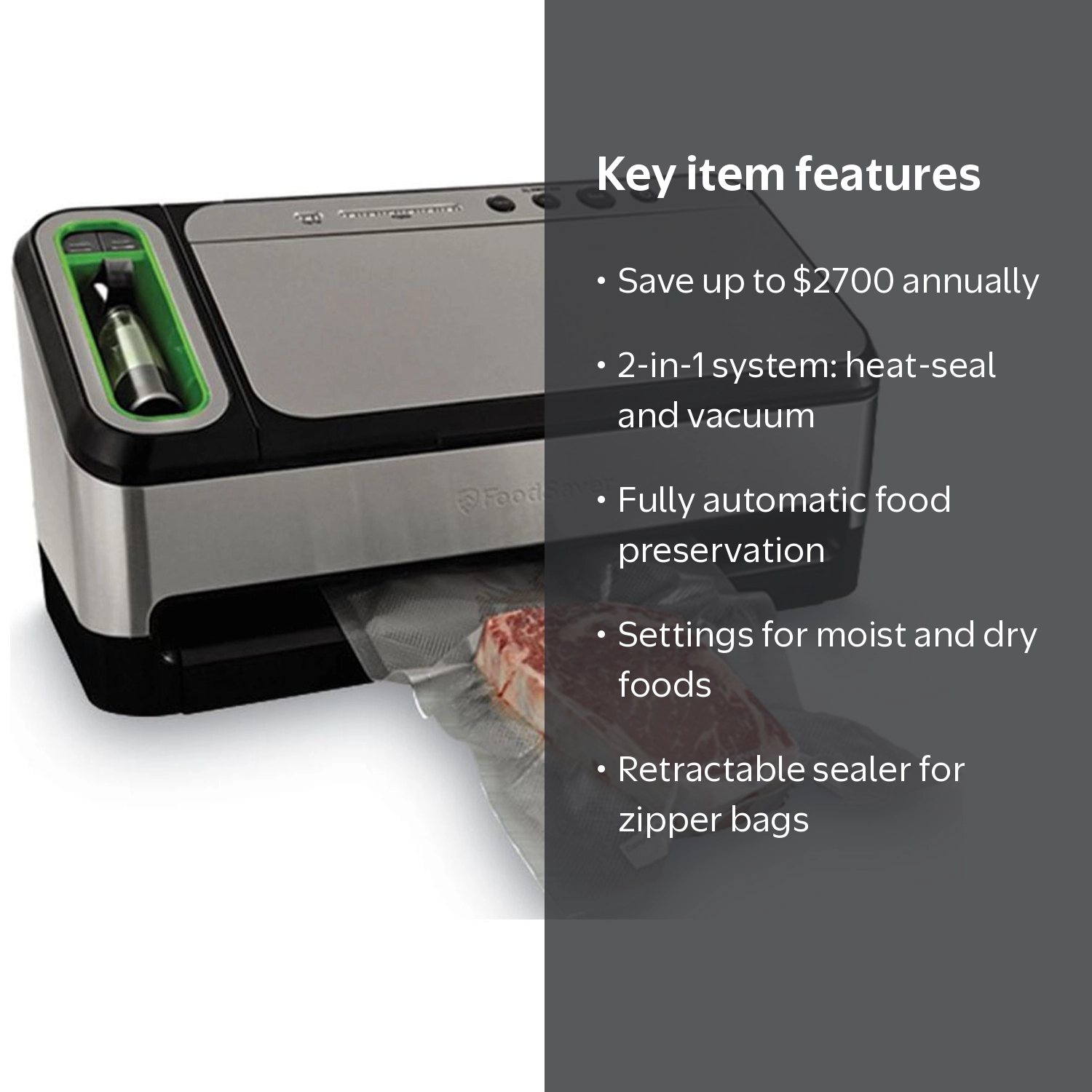 FoodSaver V4825 Series 2-in-1 Vacuum Sealing & Handheld Sealer