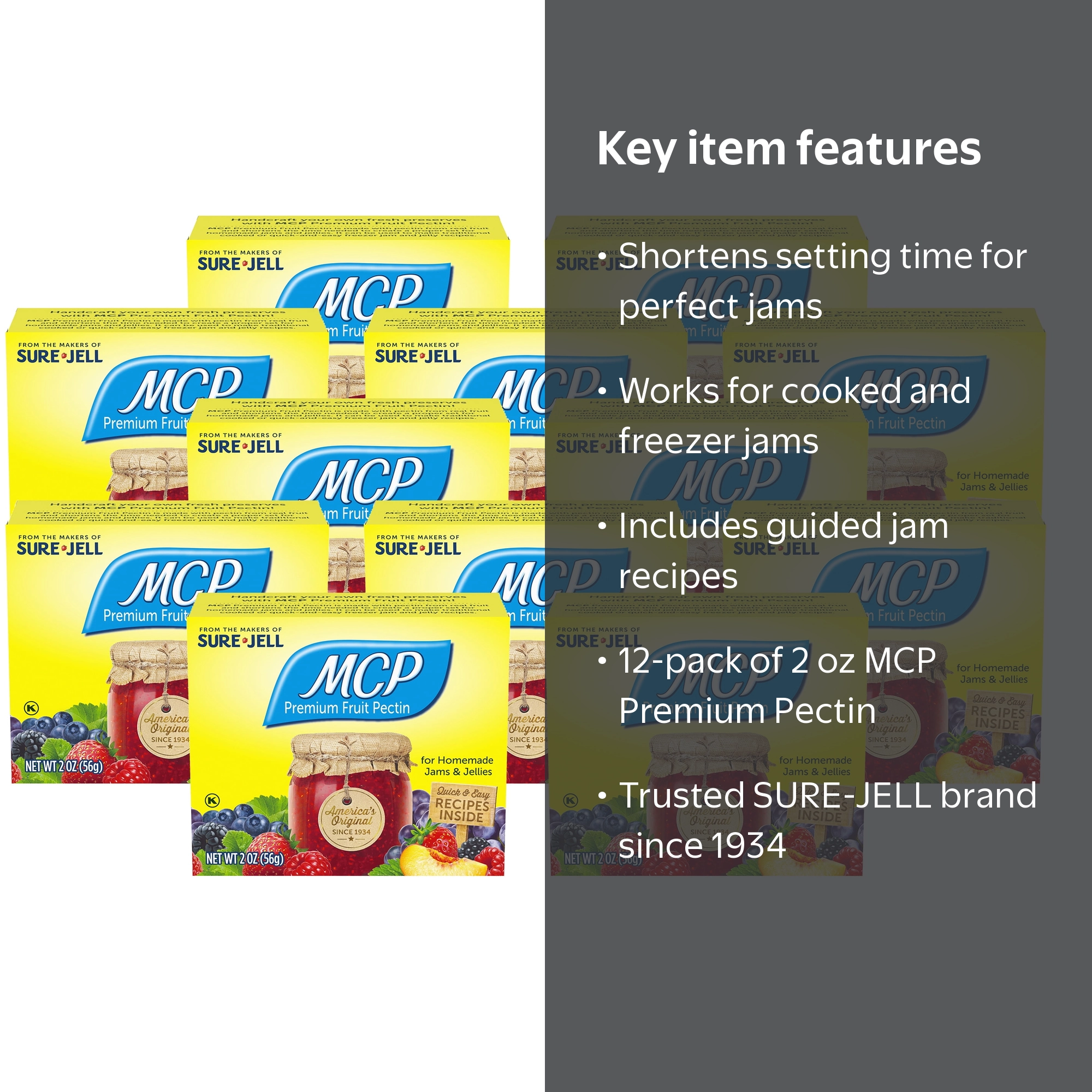 Kraft, Sure Jell MCP Premium Fruit Pectin, 2 fl oz, 12-Pack