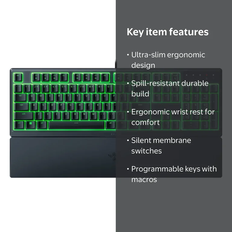 Razer, Full-Size Wired Gaming Keyboard, V3 X, Chroma RGB - Walmart.com
