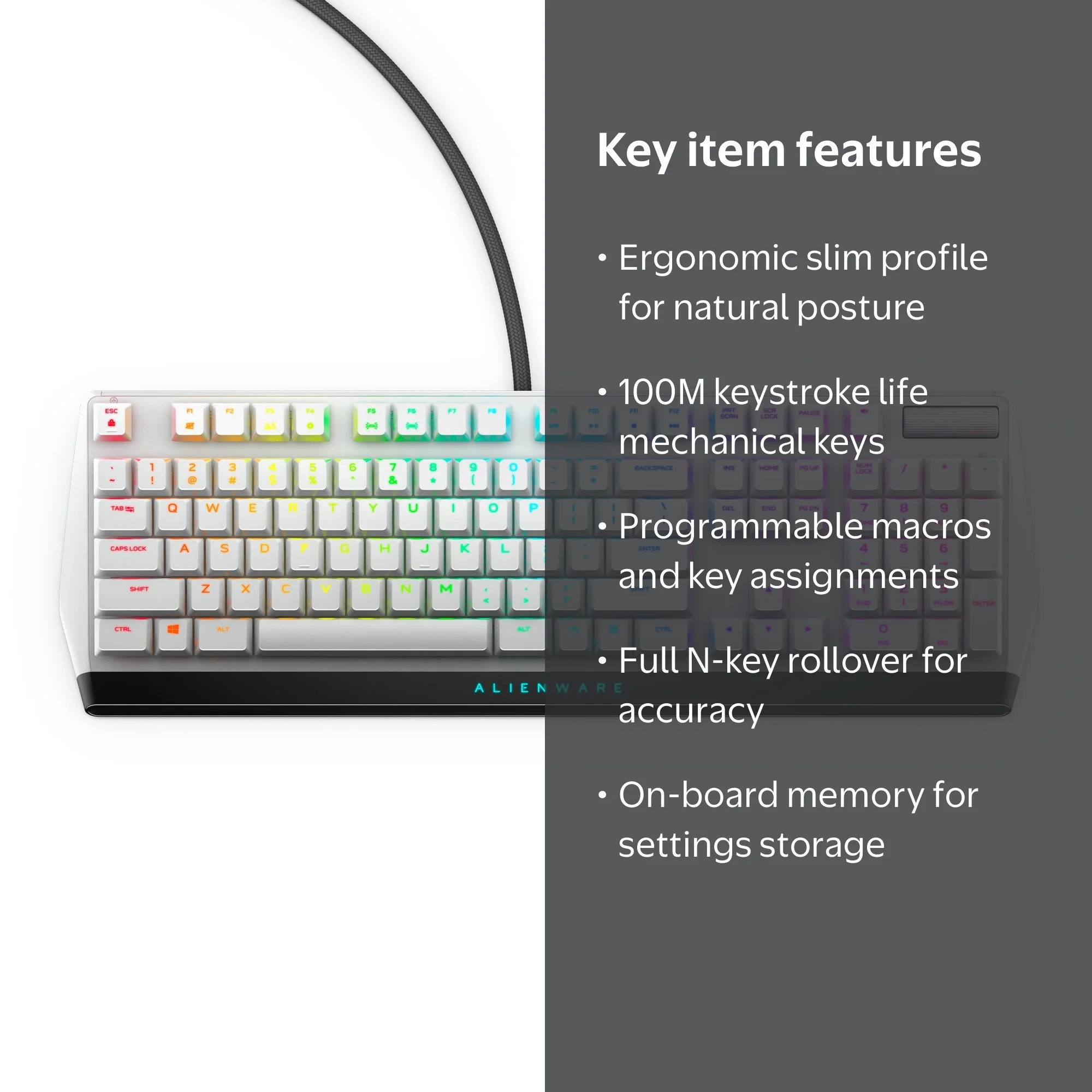 Alienware Low Profile RGB Mechanical Gaming Keyboard AW510K