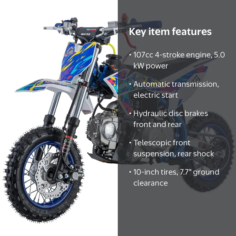 X-Pro Brand New X11 110cc Gas Pit Dirt Bike for Kids and Teens