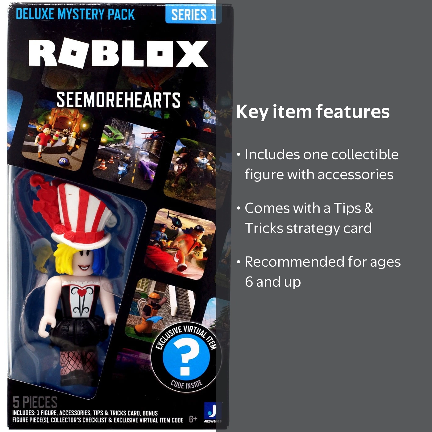 Swoons Hart Aber Herzlich コレクターズアイテム‼️ Roblox Series 1 Seemorehearts Deluxe Mystery Pack - Walmart.com