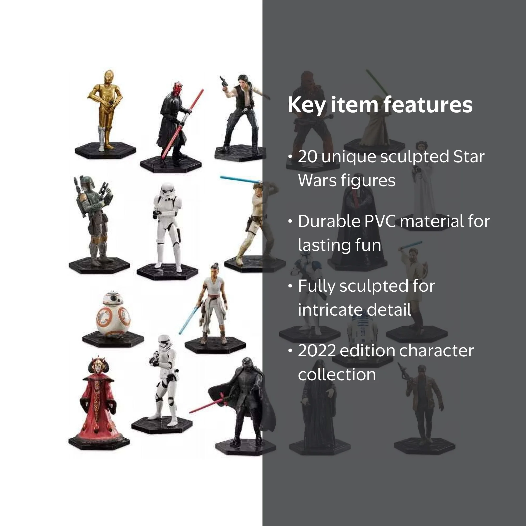 2022 Star Wars 20-Piece PVC Mega Figurine Playset - Walmart.com