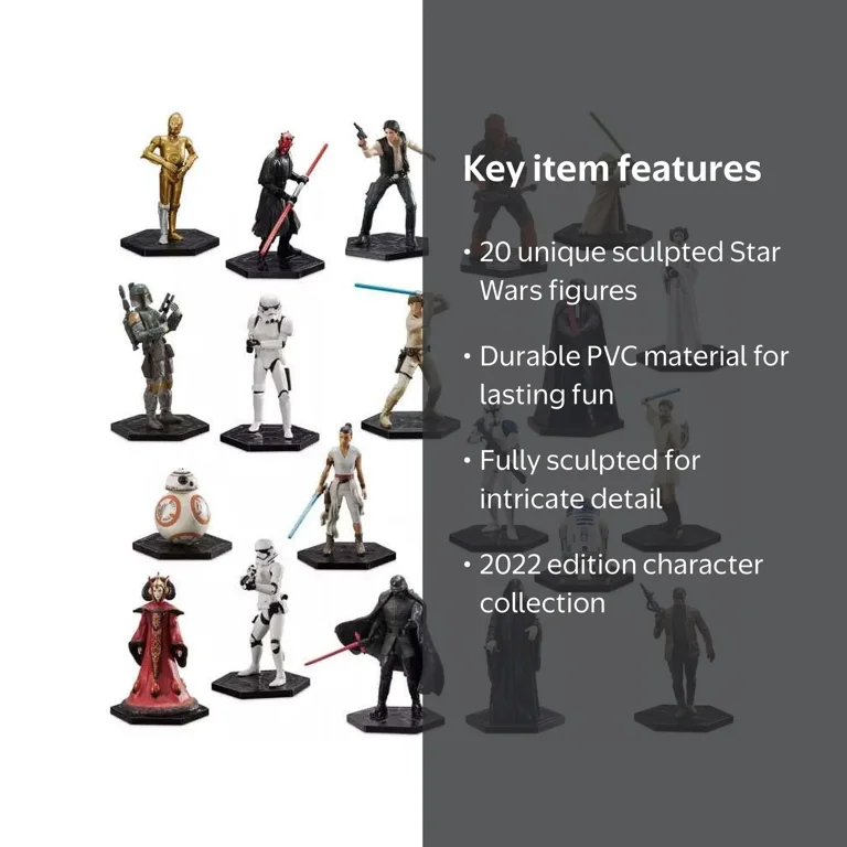 2022 Star Wars 20-Piece PVC Mega Figurine Playset - Walmart.com