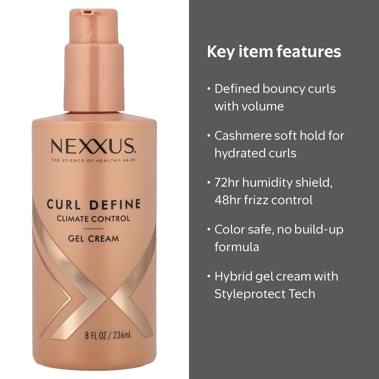 Nexxus Curl Define Climate Control Gel Cream, 8 fl oz, Humidity