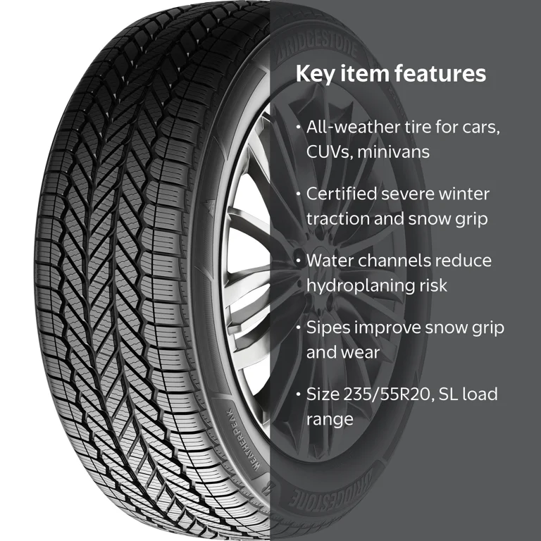 Bridgestone Weatherpeak All Weather 235/55R20 102H Passenger Tire