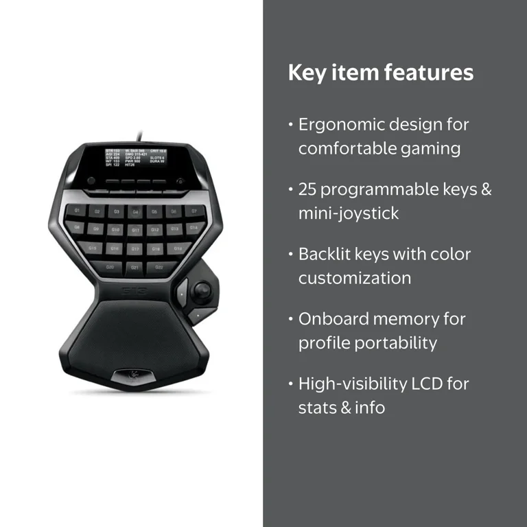 Logitech, G13 Advanced Gameboard, Programmable Keys, LCD Game