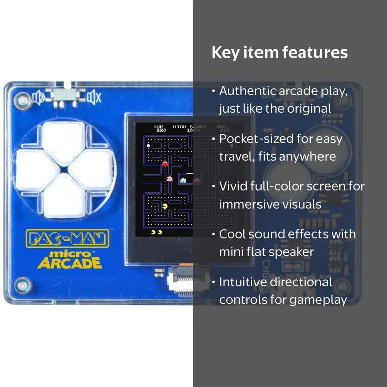 Worlds Smallest Micro Arcade Pac Man Handheld Game, 3.25