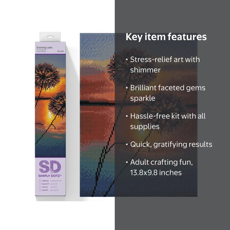 Diamond Dotz Evening Lake Diamond Painting Kits for Adults