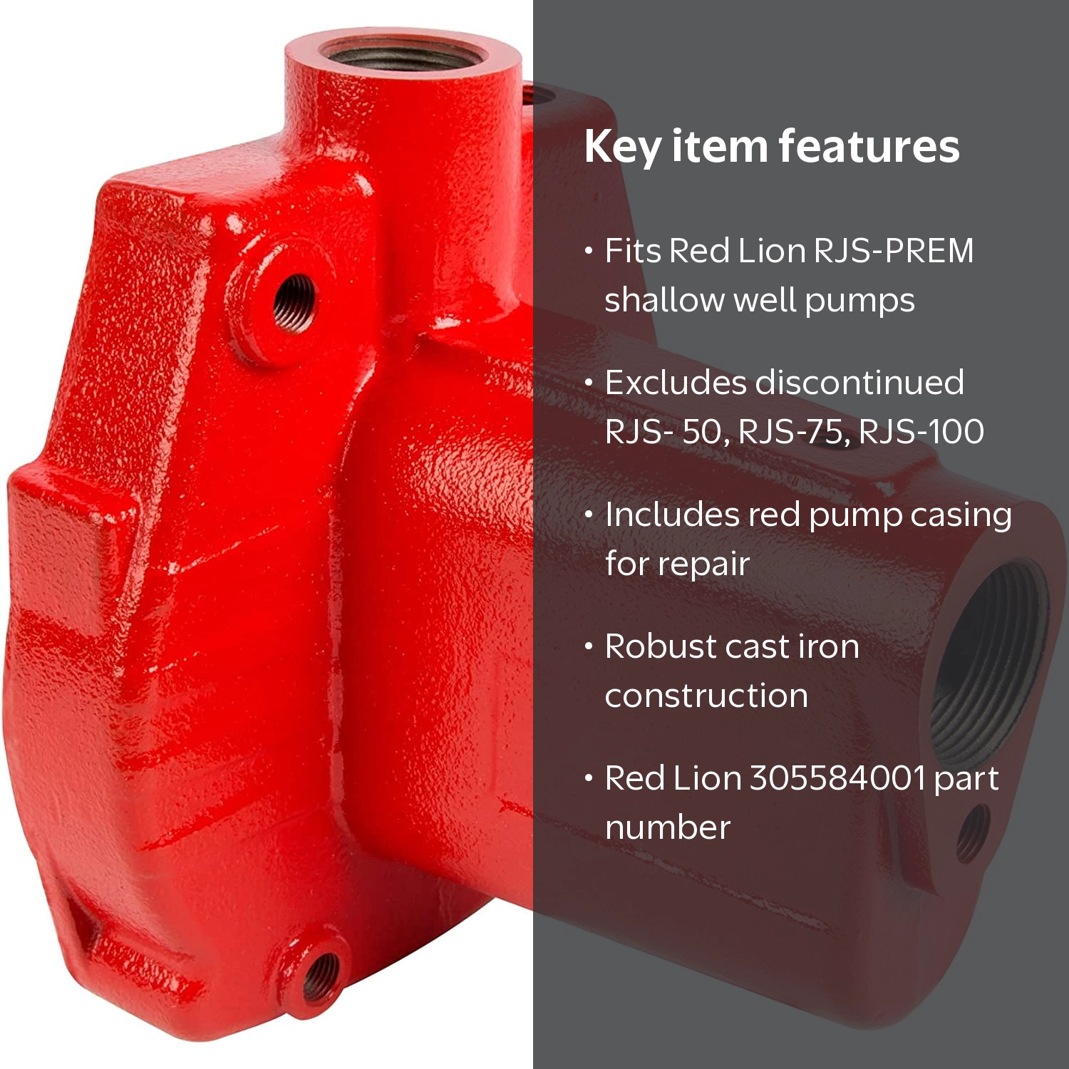 Red Lion 305584001 Case Kit for All RJS-PREM Shallow Well Jet Pump