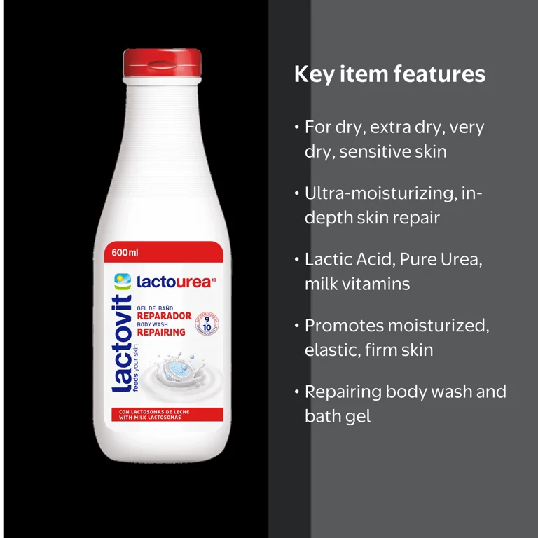 Lactovit Lactourea Repairing Body Wash, Dry Skin 20.3 oz - Walmart.com