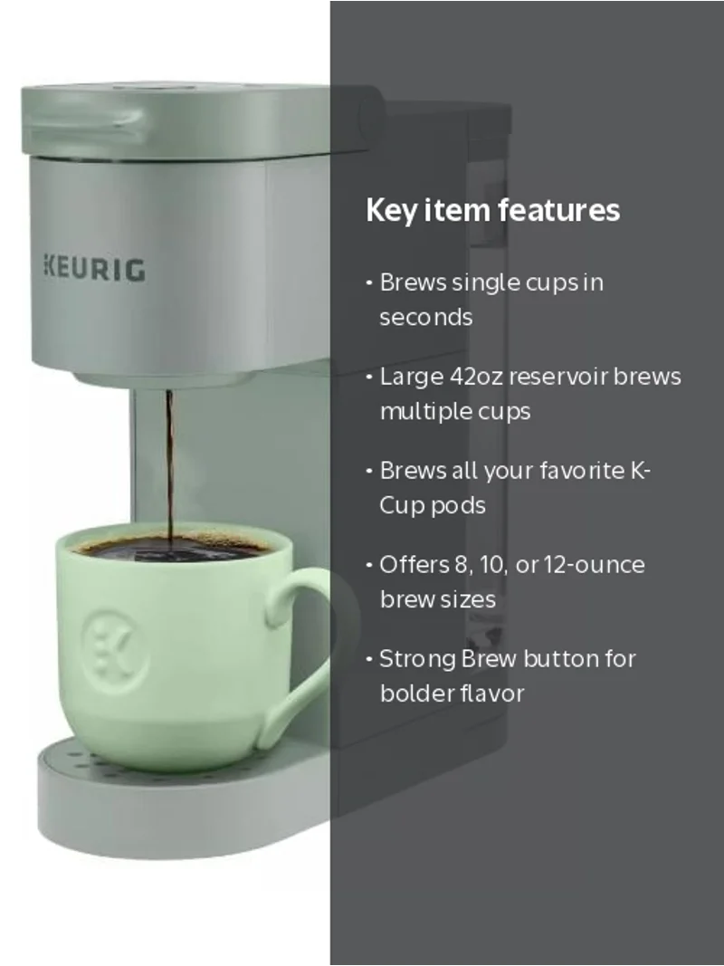 Keurig, Coffee Maker, Sage, Single-Serve K-Cup Pods - Walmart.com