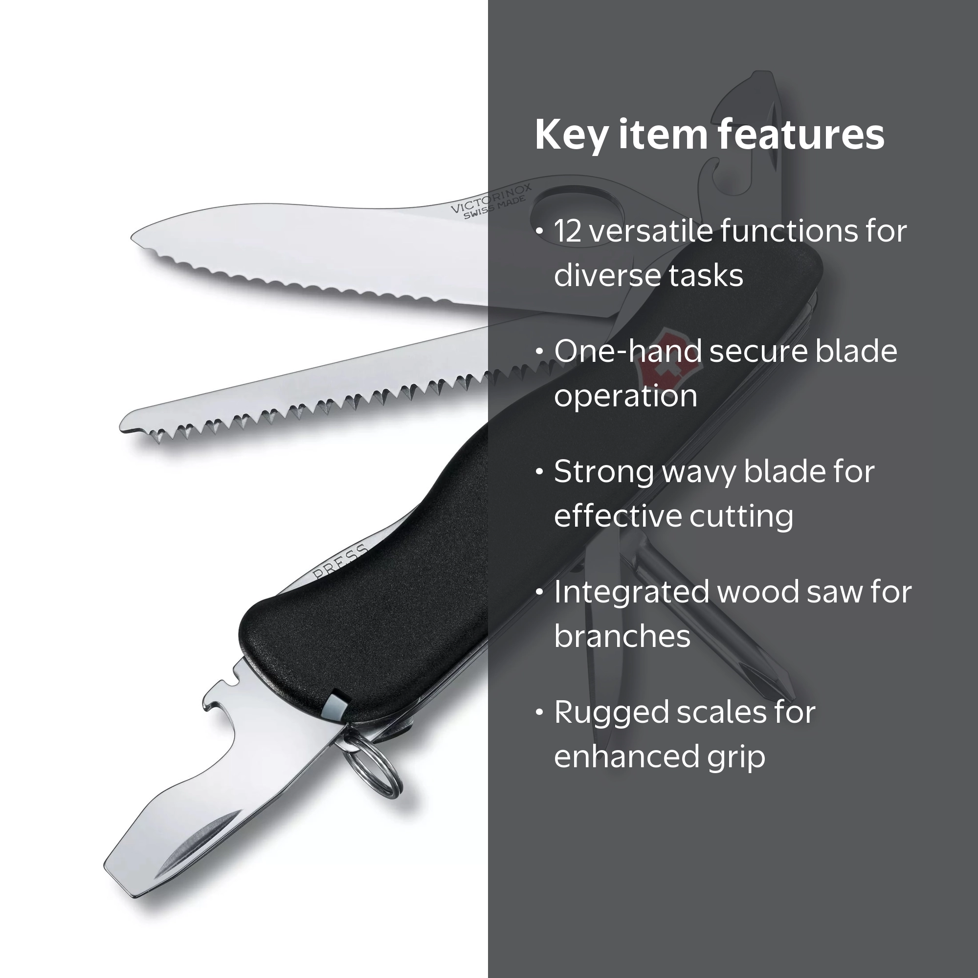 Victorinox Trailfinder MW Lockblade Swiss Army Knife, 12 Functions
