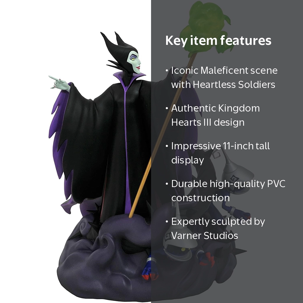 Free Shipping! KINGDOM HEARTS 3 GALLERY MALEFICENT PVC STATUE