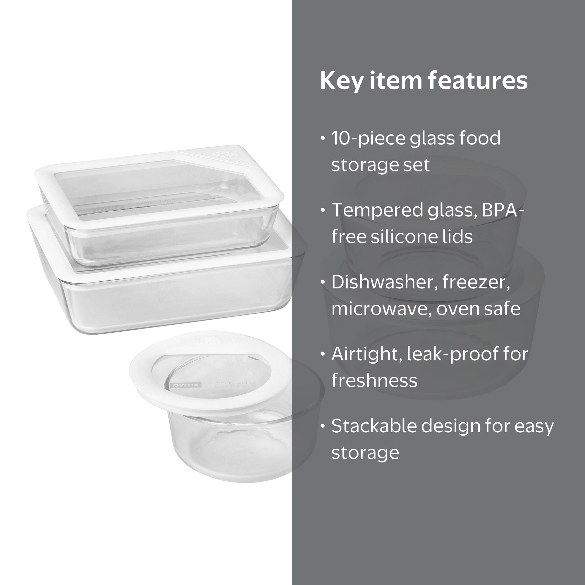 Pyrex Ultimate 10-piece Food Storage Container Set - Walmart.com